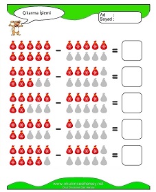 Çıkarma İşlemi Çalışma Sayfaları